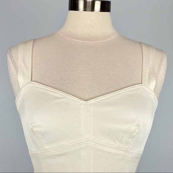 J Crew Ivory Faille Stretch Sheath Dress 4 - Picture 5 of 13